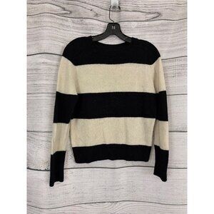 Re/Done Black & White Striped Knit Sweater Size S